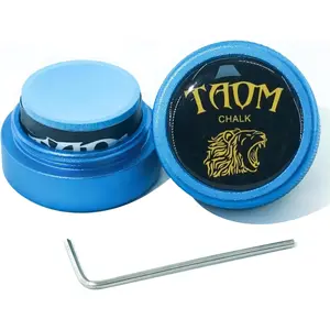 TAOM Round Shaped Pool Chalk Holder, Portable Pool Chalk Cubes, Magnetic Mini Chalk Holder Pool Billiards, Pool Cue Chalk Case Container Box for Billiard Cue Tip Tool Pool Table Snooker Accessories