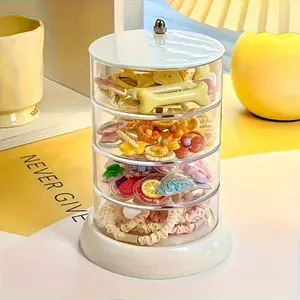 Large Capacity New Hair Accessory Storage Box, Suitable for Headbands Elastic Bands Clips, Desktop Organizer Jewelry Box