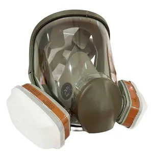 Reusable Full Face Mask with Filter Box (1 Set), 17 in 1 Full Face Mask, Dustproof & Gasproof Full Face Mask, Suitable for Painting, Woodworking, Construction, Grinding, Spraying, Chemicals, DIY, Respirator Mask