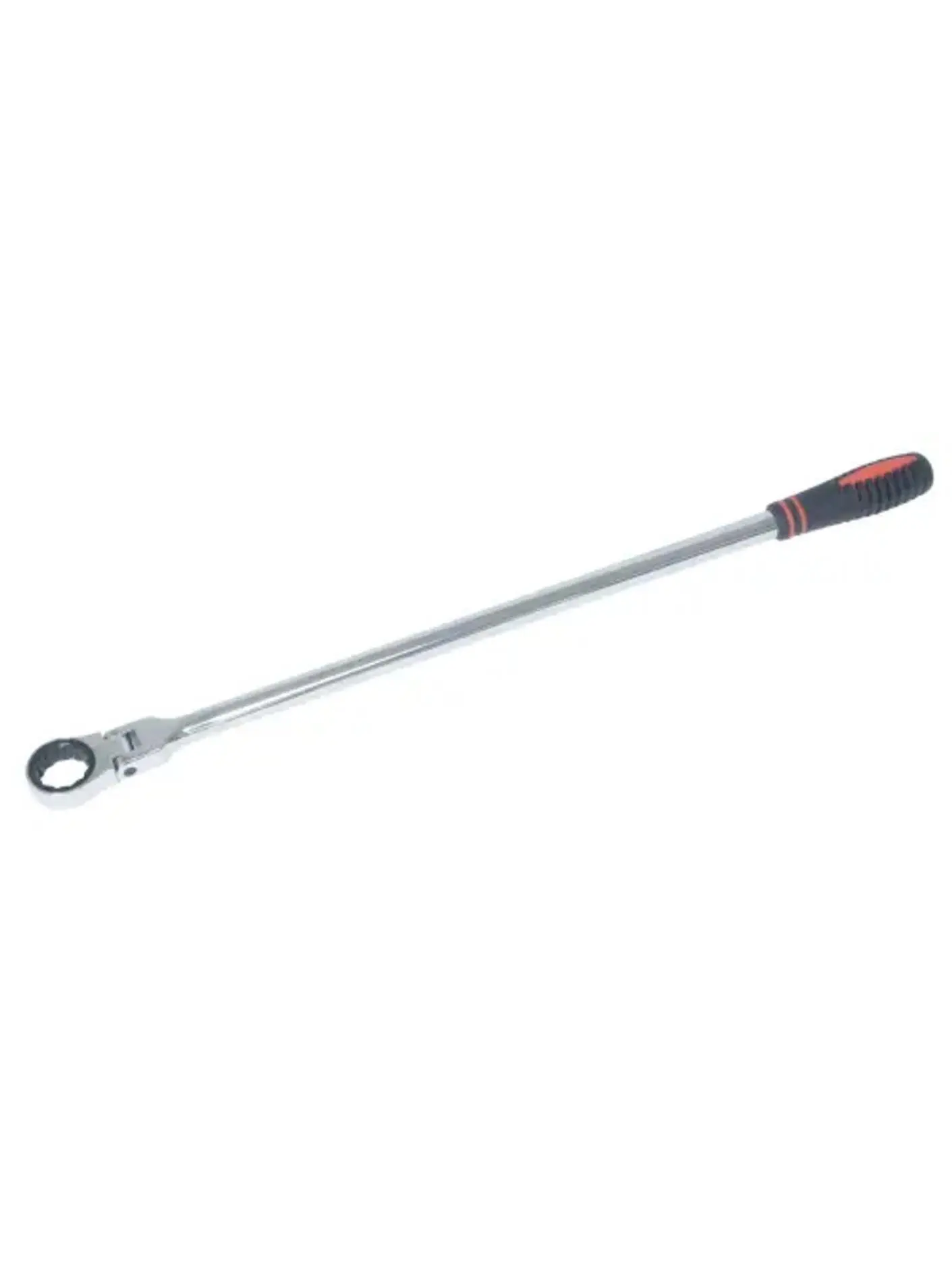 Lisle LS39790 Ratcheting Flex Cage Wrench - 12-Point 72-Tooth Ratcheting Flex Head, 0.937" Size Narrow Head, 25 in. Rubber Grip Handle, 2.06 lbs, for Trailer Brake Work, Wrench Set Compatible