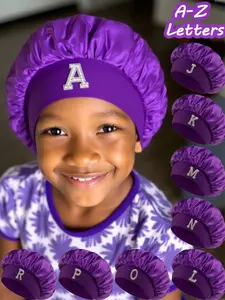 1PC Baby Sleep Hat A-Z Letters Design, Soft & Breathable Baby Sleeping Cap, Soft Dome Cap for Boys Girls Ages 3-8 Years Old, Ideal for All Season Use, Bonnet, Caps with Designs