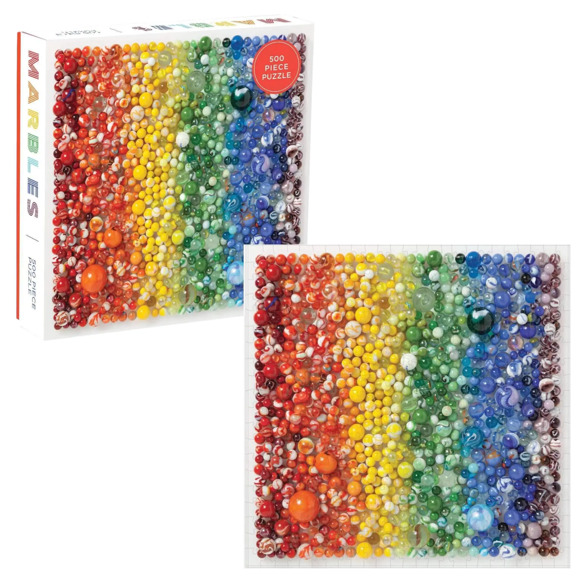 Rainbow Marbles 500-Piece Jigsaw Puzzle