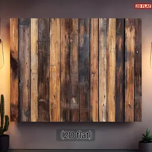 2D Flat Banner, 1pc vintage wood grain fabric Banner, made of Polyester, featuring a wood grain texture ideal for photography. It embodies a classic country style, perfect for Wedding decorations, and is both ea Photo Backdrops