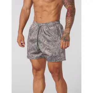 American-style distressed shorts for men, casual camouflage summer retro loose sports beach shorts