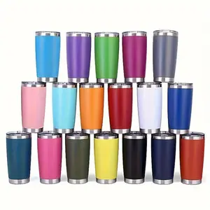 1pc 20oz Stainless Steel Travel Tumbler Coffee Mug - Insulated, Vacuum Flask Keeps Drinks Warm/Cold for Hours, Portable & Durable, Ideal for Holidays & Gifts, Coffee Travel Mug