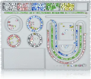 Knana Silicone Bead Boards for Jewelry Making - Bracelet Bead Board Beading Trays Jewelry Design Mat for Making Bracelets, Necklaces, DIY Design (Grey)