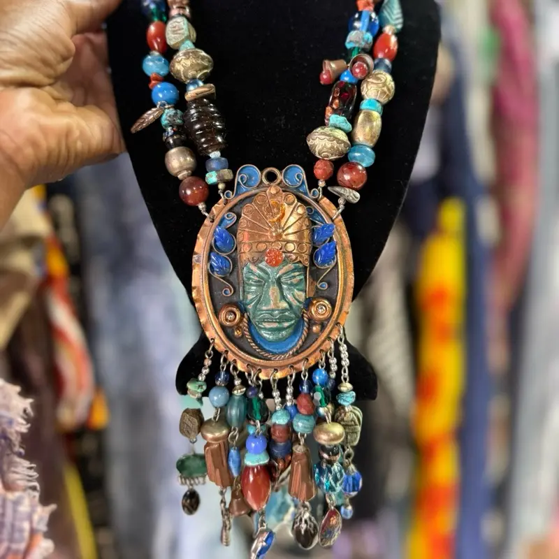 Mayan Aztec Necklace & Earring Set
