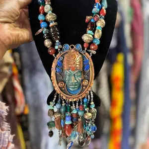Mayan Aztec Necklace & Earring Set