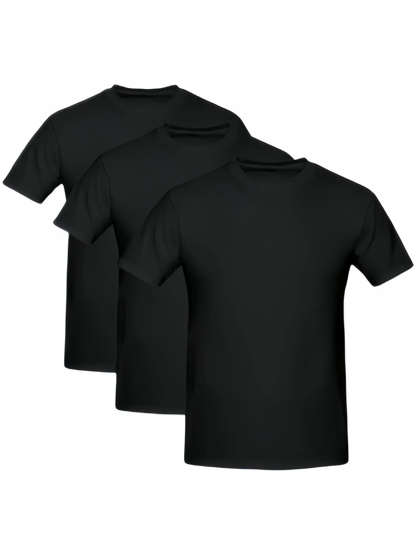 Men's 3-Pack Oversized Cotton T-Shirts - Buttery Soft Fade Resistant Black White Casual Tee S-5XL