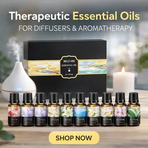 Essential Oils Set – Aromatherapy Oils for Diffuser, 12 Bottles