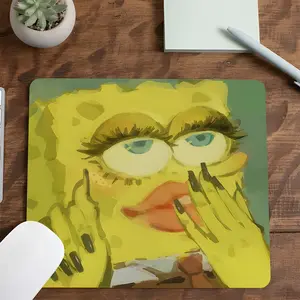 Fashion Fun Sexy Cartoon Design Square mouse pad, Aesthetic Desktop Decorative Protective Pad, Rubber Anti-slip Lockedge Work Pad, Small Size Suitable for Laptop, Desktop Computer Games, Work, Family, Universal Mouse Pad, Gaming Mouse Pad