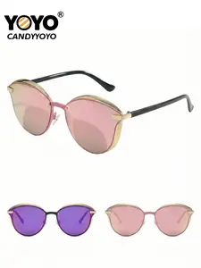 Original design, retro and stylish colorful cat’s-eye sunglasses. Extremely attractive appearance, perfect for casual wear, versatile for beach vacations, sun protection, and radiation shielding. Suitable for both men and women.