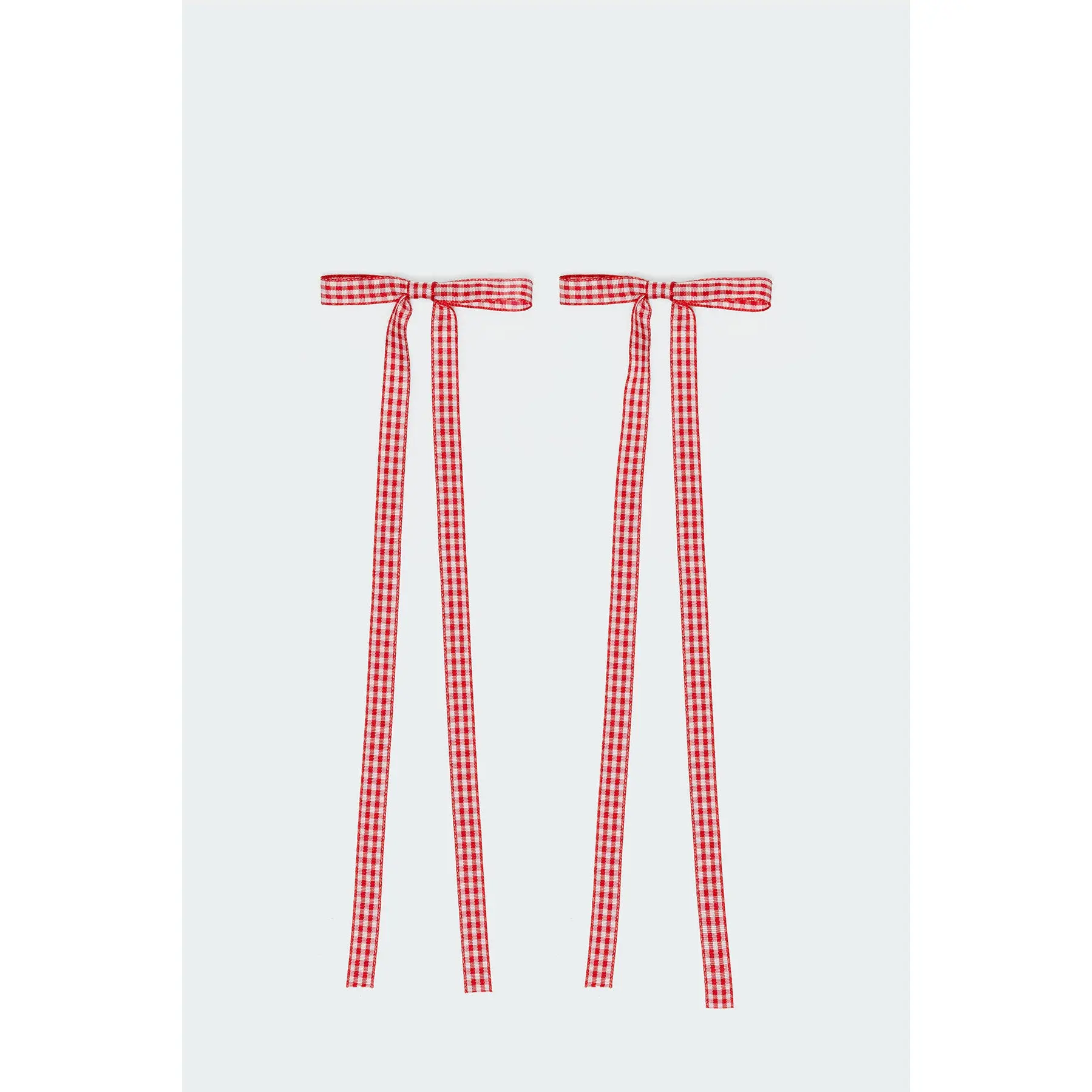 Gingham Bow Hair Clip Set