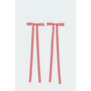 Gingham Bow Hair Clip Set