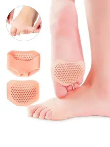 Silicone Foot Care Forefoot Pads, Breathable Comfortable Foot Blister Toes Insert Pain Relief Cushion, Shoes Insoles for Women High Heel Shoes