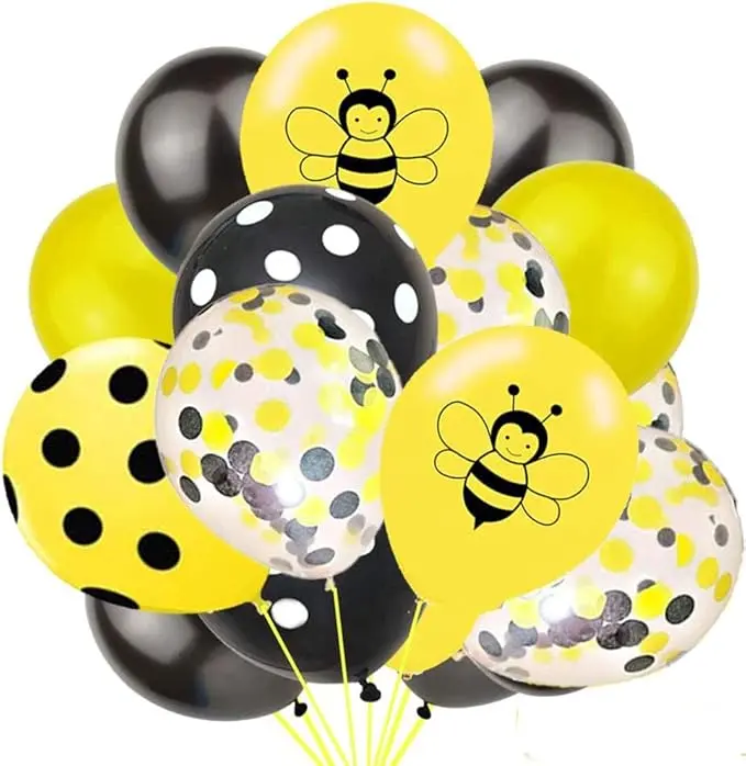 Happy Bee Day Balloons Arch 60pcs Yellow Bee Balloon Garland Kit Bumble Bee Balloons for Bee Party Decorations, Bee Baby Shower, Gender Reveal Decorations, Graduation Floral Photo