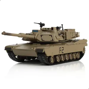 【Quick delivey】 1:72 Scale JI Tank Model M1A2 "Abrams" Main Battle Tank, ABS Die-cast Military Vehicle Model, Black/Earthly Yellow Color, Suitable for Adult Collection Indoor Scene Decoration Holiday Gift