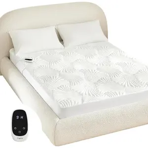 Caperia Heated Mattress Pad Twin XL, Electric Mattress Pad Bed Warmer with 9 Heat Settings, Memory Function, 1-12 Hours Auto Off, Deep Pocket, Machine Washable, 39"x 80"