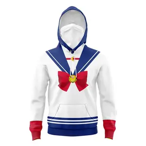 Usagi Tsukino Sailor Moon 3D Streetwear Gaiter Hoodie, Gift for Anime Lovers