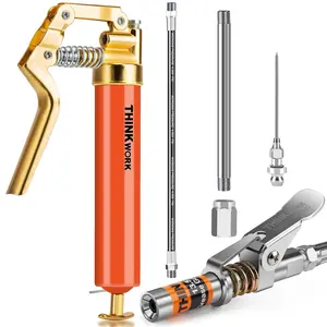 THINKWORK Butter Gun Propellant Kit 3000 PSI 8000 PSI Heavy Duty Grease Gun for 14 Oz Tubes with 0.53" Coupler & 90° Adaptor for Automotive Marine Industrial Machinery