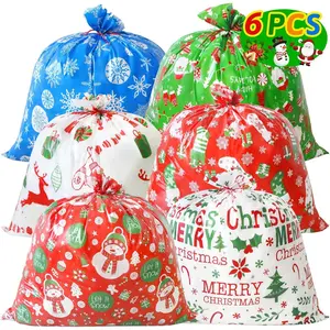 6 count Large Christmas  Bags  Christmas  Bags for Presents, Giant Gifts Wrapping,   Bag Christmas (35.8" X 35.8")