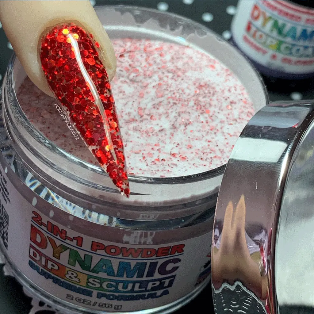 Red Holographic glitter acrylic powder - 366 - KE078 Red Holographic glitter acrylic powder - 366 - KE078