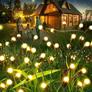 Outdoor Solar Garden Lights-Outdoor Solar Decorative Lights, Waterproof, Firefly Lights Starburst Swaying in The Wind, Vibrant Lights Applicable to Decoration Garden, Valentine's Day Decoration