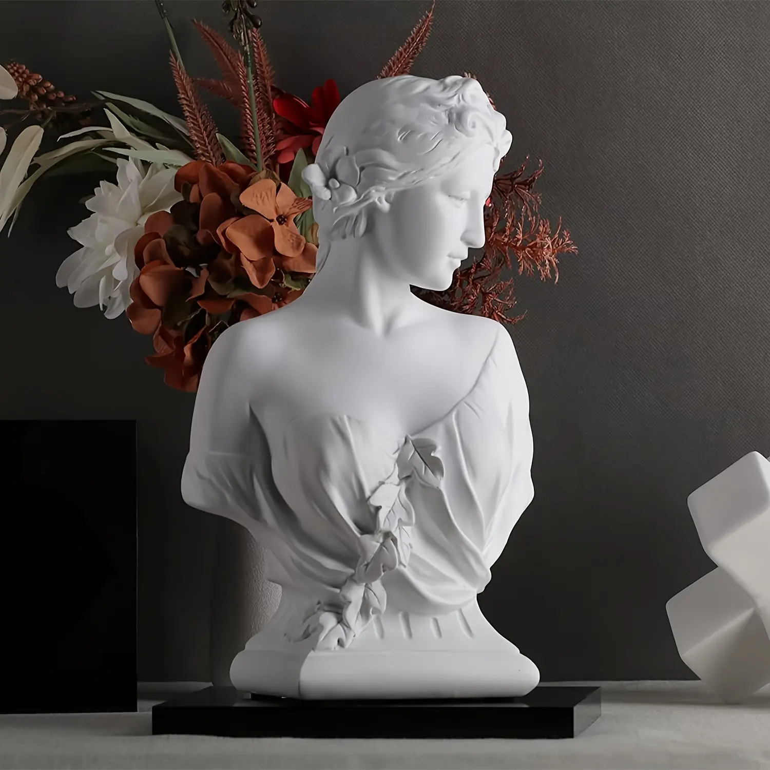 Artemis Greek Decorative Statue, Greek Goddess Bust, Head of Aphrodite Statue, Vintage Decorative Greek Goddess Statue, Large Classic Roman Bust, Greek Mythology Decorative Gift