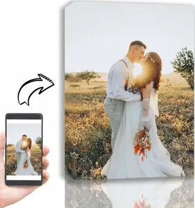 [Custom Gift] (Free Shipment)Personalized Friends Pets Wedding Anniversary Engagement Present ,Canvas Prints with Your Photos, Picture Image Prints Wall Hanging Decor