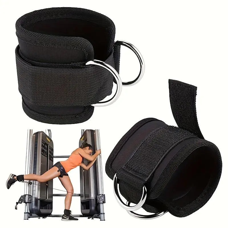 Professional Ankle Strength Training Strap, Ankle Strap with D Ring, Strength Training Accessory, Weight Training Equipment for Home, Outdoor, Gym, Leg Training Equipment, Strength Training Gear, Gym Stuff, Workout Training Equipment