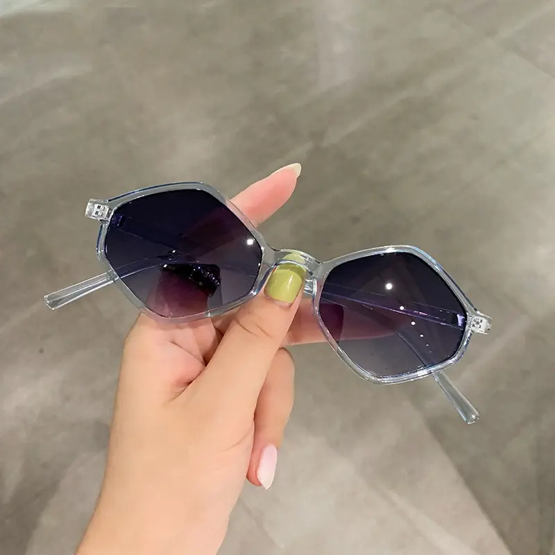 Rhombus Sunglasses Women Clear Blue Sun Glasses Irregular Vintage Small Frame Goggle Uv400 Ladies Очки Солнечные Мужские 선글라스