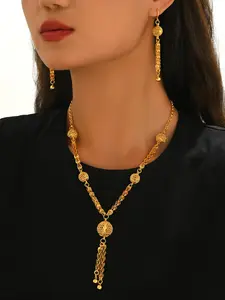 Women's Elegant Water Drop Shape Necklace & Earrings Set, Perfect Jewelry Gift for Women, Stylish Accessory for Daily Wear, Teardrop Jewelry Set