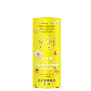 Klevij All Natural F.A.B. Deodorant - Sunkissed Apricot Scent 1.7 oz Organic Aluminum-Free Body Care for Fupa, Armpit, and Breast Areas