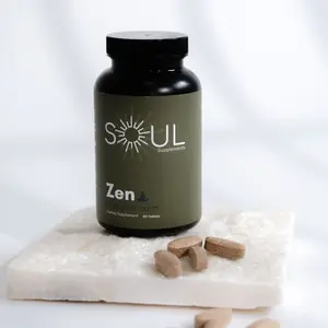 Zen - Find Your Calm  - 90 Tablets - Non Habit Forming Stress Relief Supplement with Valerian Root & Lemon Balm Powder Fitness Edible