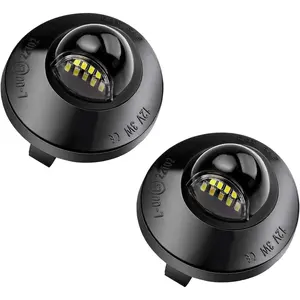 LED License Plate Light Tag Lamp Assembly Replacement For Ford F-150 F-250 F-350 F-450 F-550 Superduty Ranger Pickup Truck Explorer Bronco Excursion Expedition, DC12V 6000K White, Pack of 2