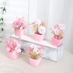 Artificial Potted Succulent, Mini Faux Potted Succulent, Decorative Plants for Home Office Desktop, Home Decor Supplies, Fruit, Artificial Potted Flower, Artificial Fake Plants