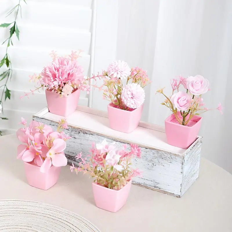 Artificial Potted Succulent, Mini Faux Potted Plant for Home or Office Desktop, Decorative Home Décor Supplies, Artificial Flower Decorations, Artificial Potted Flower for Desk, Artificial Plants, Artificial Fake Plants