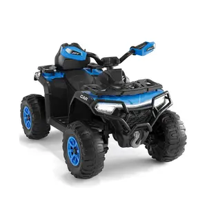 Garvee 12V Kids Electric Ride-On ATV with Remote Control –Summervibes- Dual 45W Motors, Suspension, LED Lights, wireless, USB, Music Player, urgent Brake – Battery Powered Four Wheeler Car for Boys, Girls, Toddlers & Big Kids Youth Bluetooth