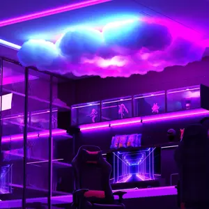 K-16ft 3D Cloud light kit with music sync, color changing LED mood lighting, wireless remote control, USB powered-40