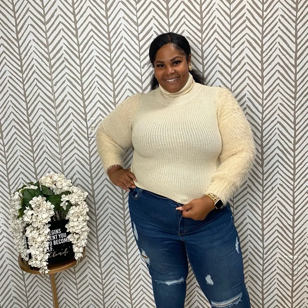 Lady Cream Fur Sweater