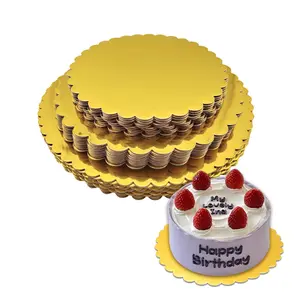 30 Pcs 8+10+12 inch Cake Boards Round, 10 of Each Size, Food-Graded Cardboard, Waterproof and Oil-Proof, Sturdy Corrugated, Ideal for Baking, Cake DIY, Dessert and Craftin