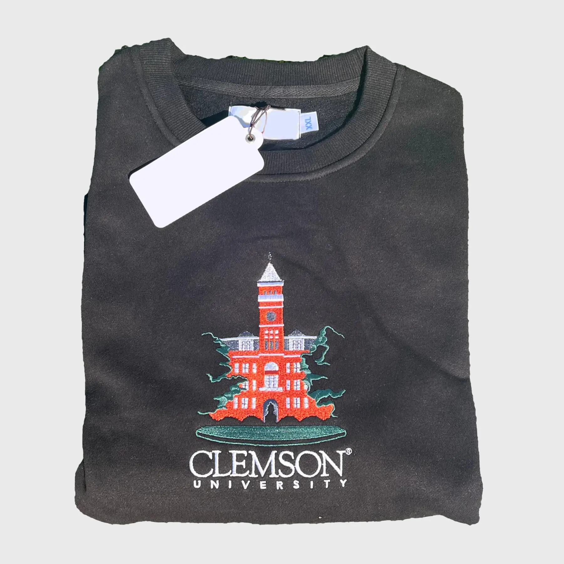 Clemson University Embroidered Crewneck, College Embroidered Hoodie, College University High School Crewneck, Graduation Gift For Friend