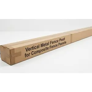 Vertical Metal Fence Post for Composite Fence Panels