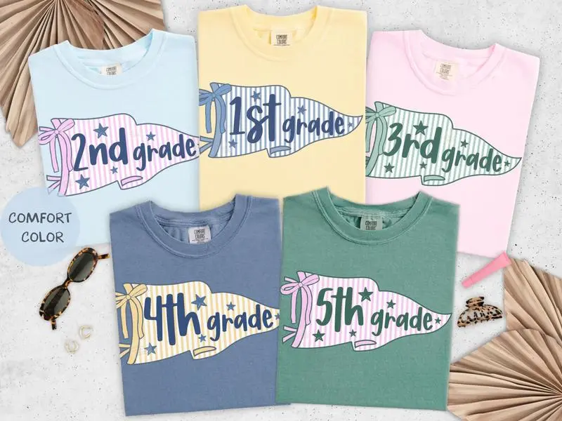 Teacher Team Shirts, Comfort Colors Back to School Shirt, Grade Level Team Tees, Teacher Gift, First Second Third Fourth Fifth Grade, Back To School Gift, Back To School Shirt