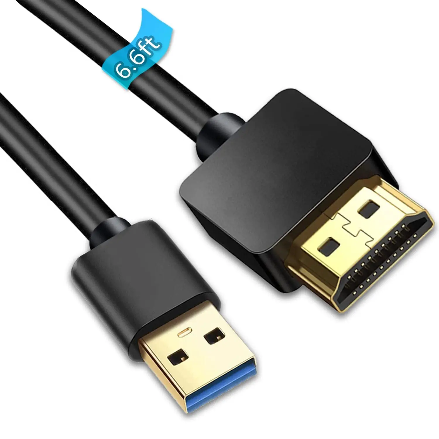 USB 3.0 to HDMI Adapter Cable with HDMI Output, 3FT HD 1080P Audio Video Converter Cord for Mac OS, Windows 10/8/7/Vista/XP, Projector Accessories