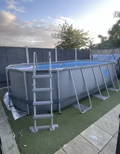 Bestway Platinum Series Swim Vista Oval Frame swimming Pool Ladder 18ft