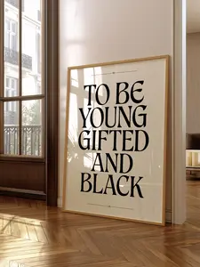 (No Frame) Black Woman Art Print, Quotes Graduate Poster, Aesthetic Wall Art, Modern Home Decore