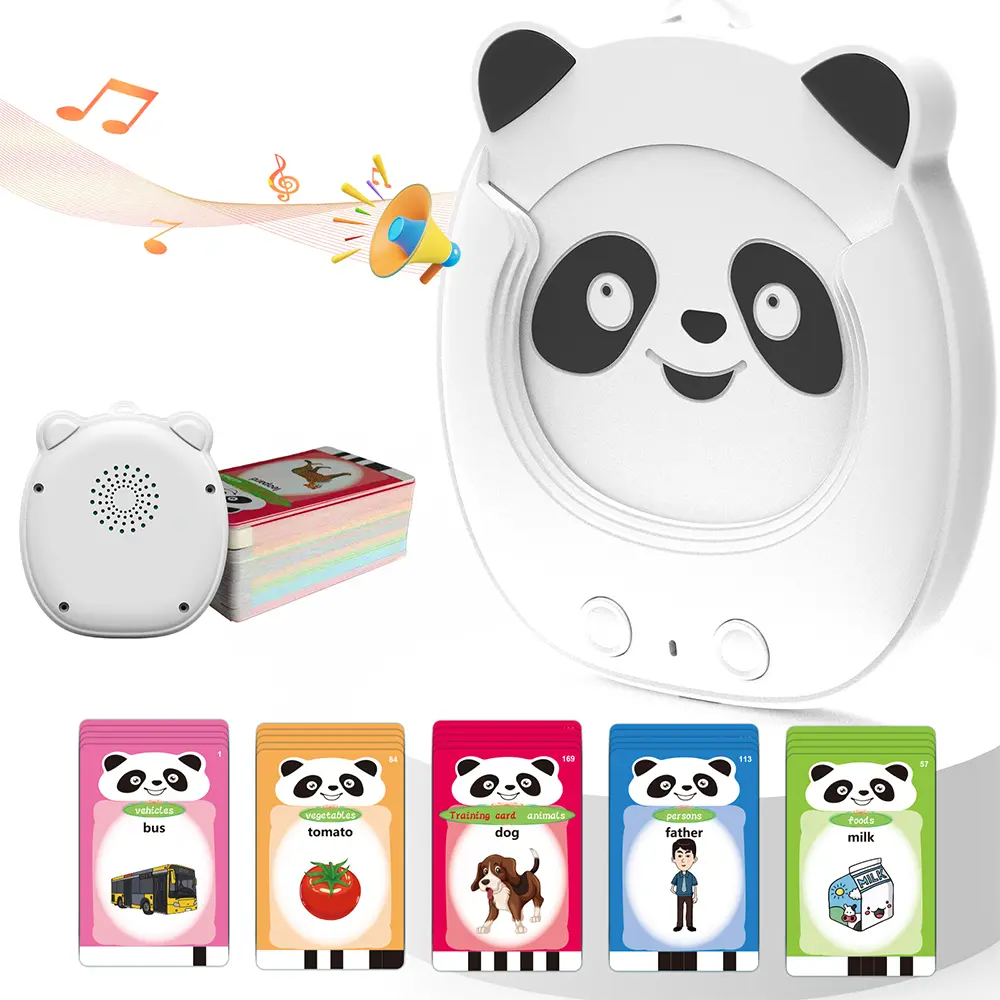 #Summervibes【Christmas Gifts】ATEYA Talking Flash Cards for Kids - 224 Sight Words Montessori Toy with Panda Design, Educational Language Learning & Speech Therapy Tool Ages 2-7