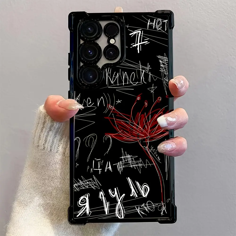 Tokyo Anime Ghoul Phone Case Compatible with for samsung for Galaxy S25 S24 S23 S22 S21 FE Ultra Plus 4G 5G, Shockproof Transparent Soft Back Cover Protective Personalized Casing., Animal, Accessories, Smartphone, Handheld, Cellphone