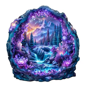 Crystal Mine Landscape-1 Wooden Jigsaw Puzzle for Mind Games and Focus Enhancement